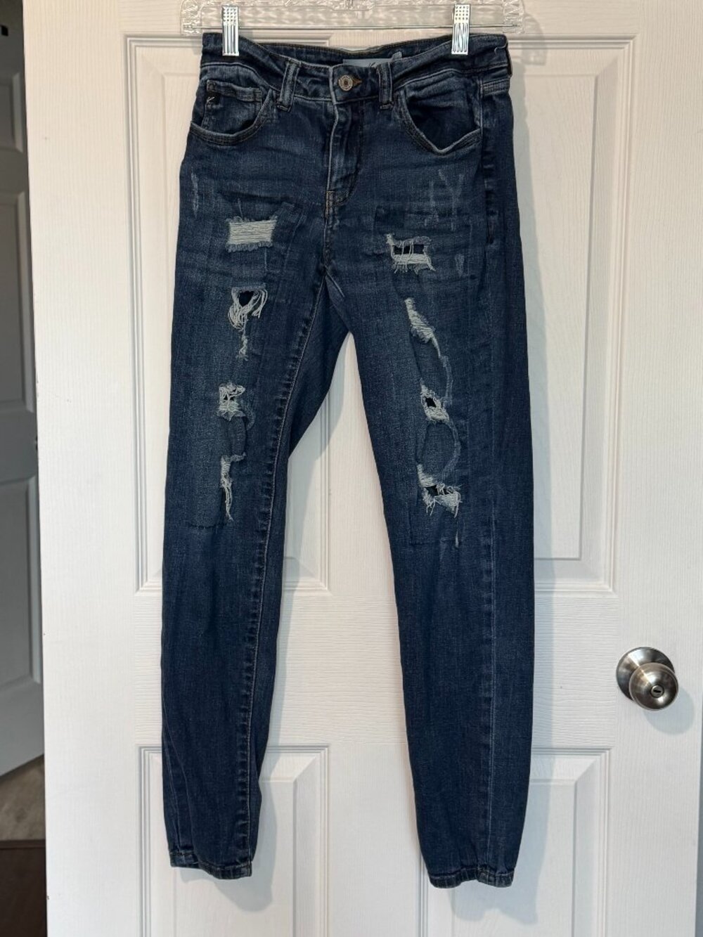 KanCan KC8550D Distressed Skinny Jeans Size 3/25 Dark Wash